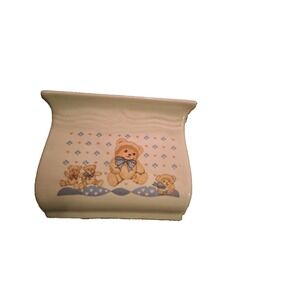 Tienshan Stoneware Theodore Country Bear Napkin Holder Vintage